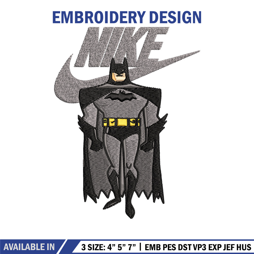 Nike Swoosh Batman Embroidery design, Batman cartoon Embroidery, Nike design, Embroidery file, Instant download..jpg