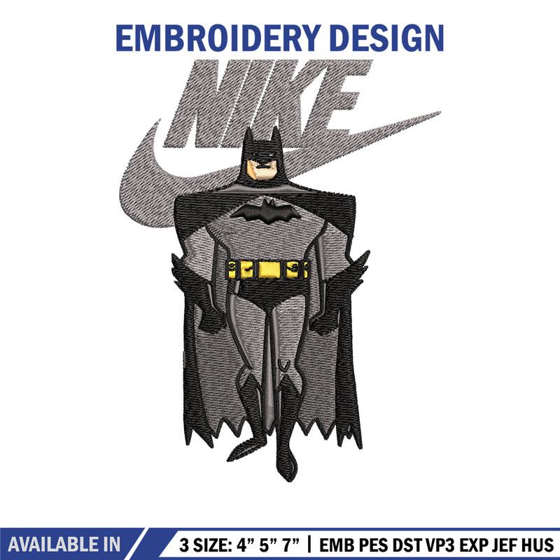 Nike Swoosh Batman Embroidery design, Batman cartoon Embroidery, Nike design, Embroidery file, Instant download..jpg