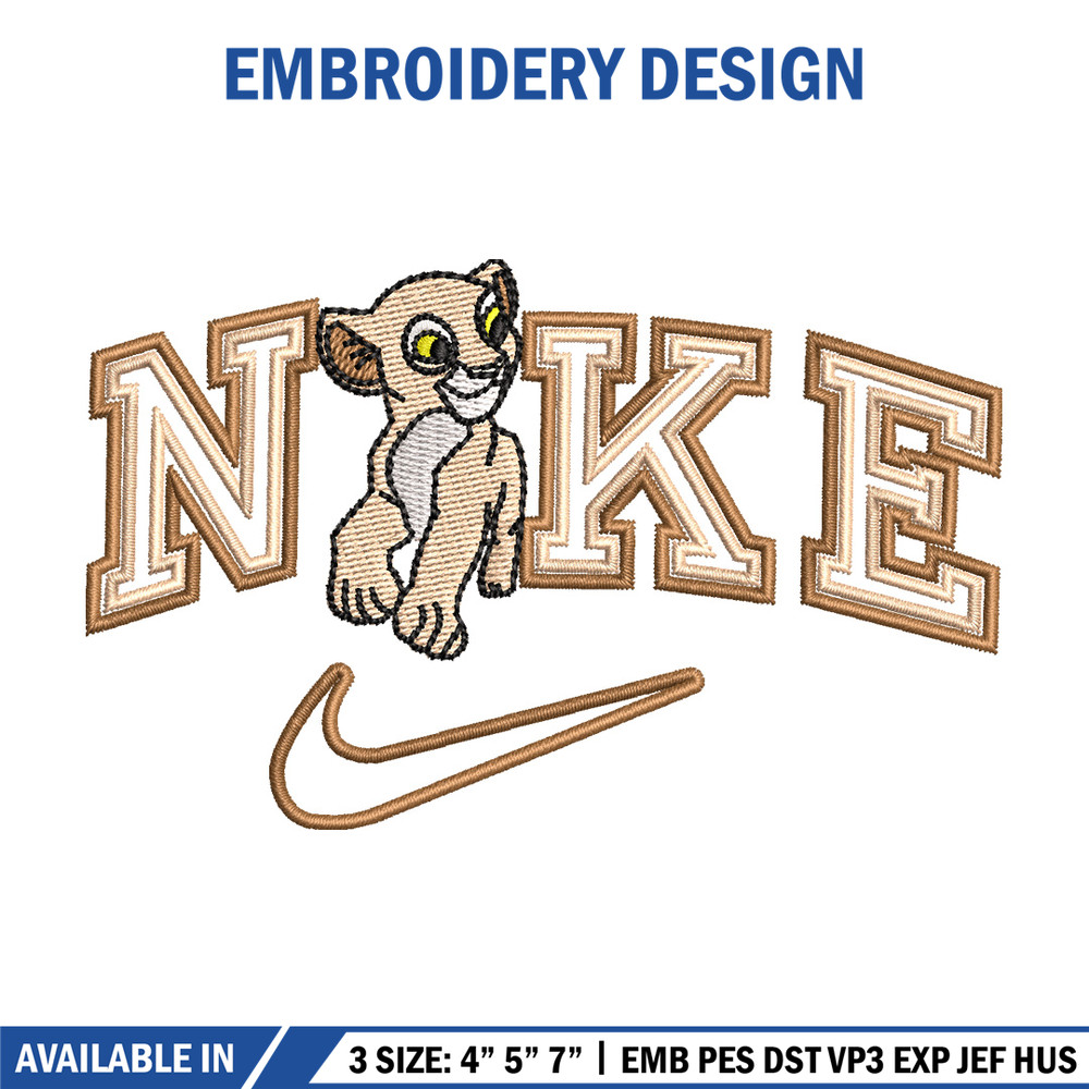 Nike tiger embroidery design, Lion king embroidery, Nike design,Embroidery file,Embroidery shirt,Digital download 1.jpg