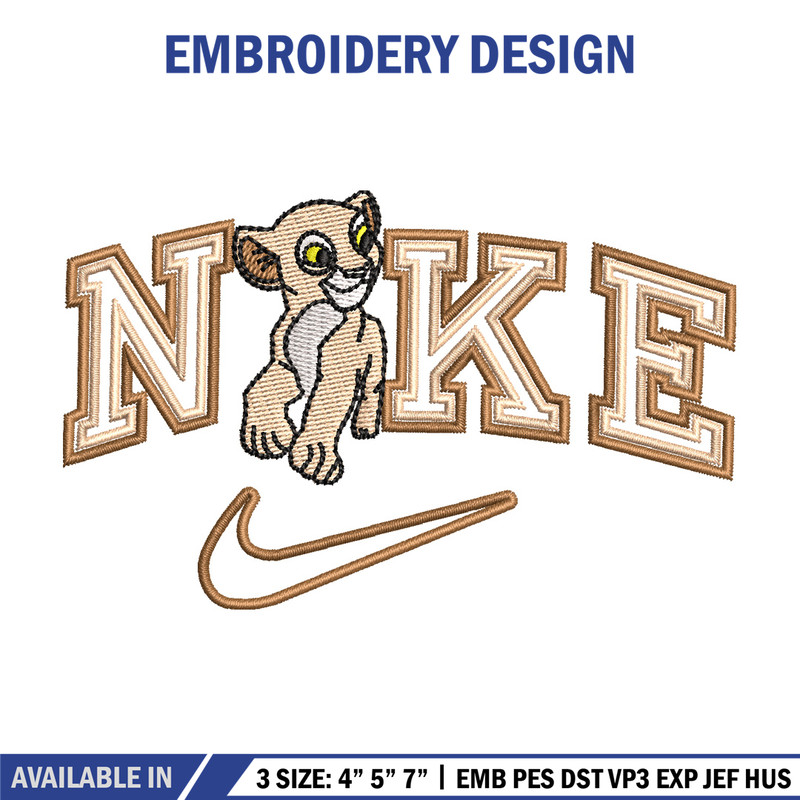 Nike tiger embroidery design, Lion king embroidery, Nike design,Embroidery file,Embroidery shirt,Digital download.jpg