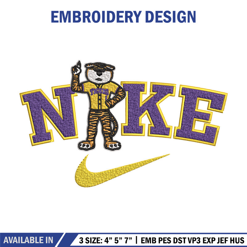 Nike tigers embroidery design, Sport embroidery, Nike design, Embroidery file, Embroidery shirt,Digital download.jpg