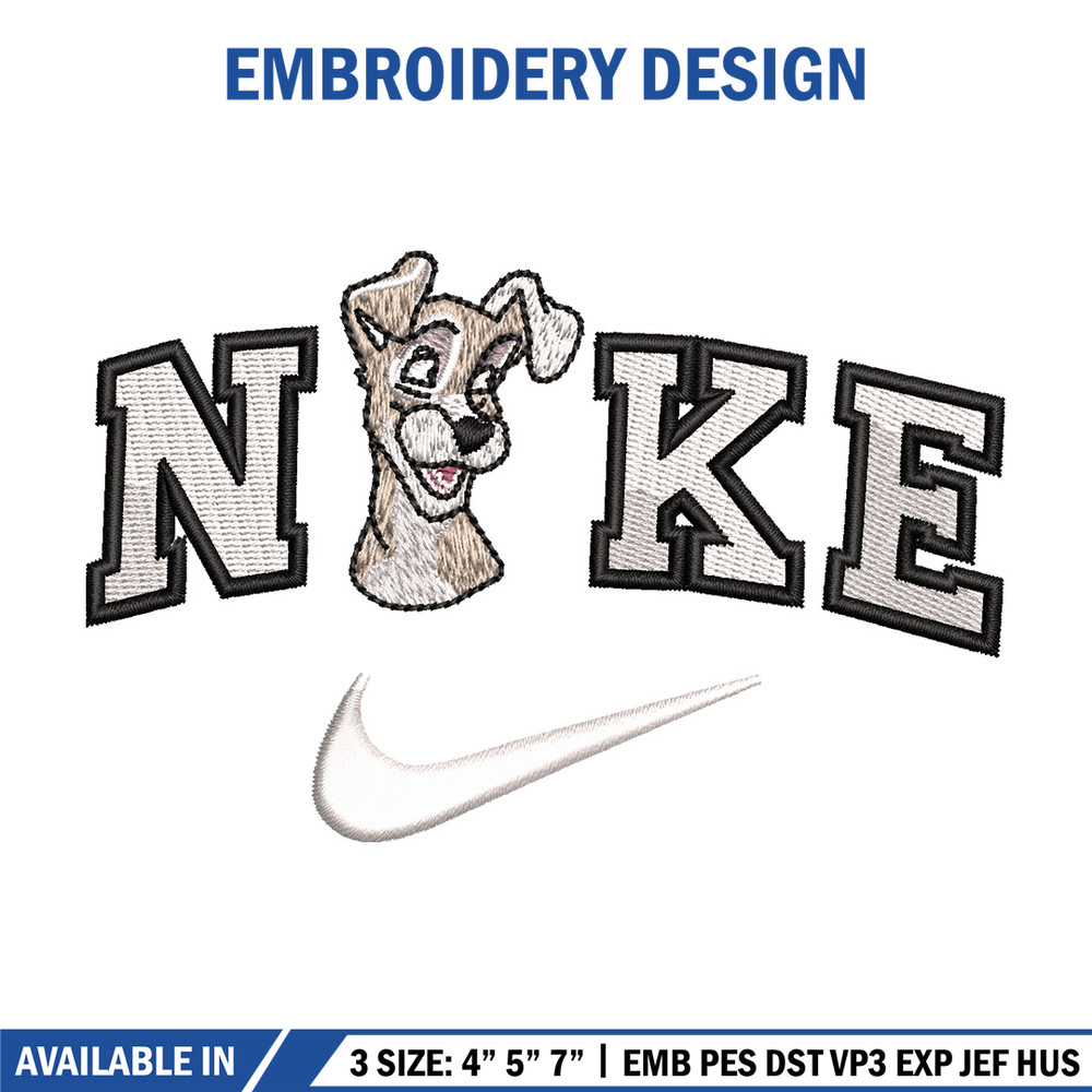 Nike white dog embroidery design, Dog embroidery, Nike design, Embroidery shirt, Embroidery file, Digital download 1.jpg