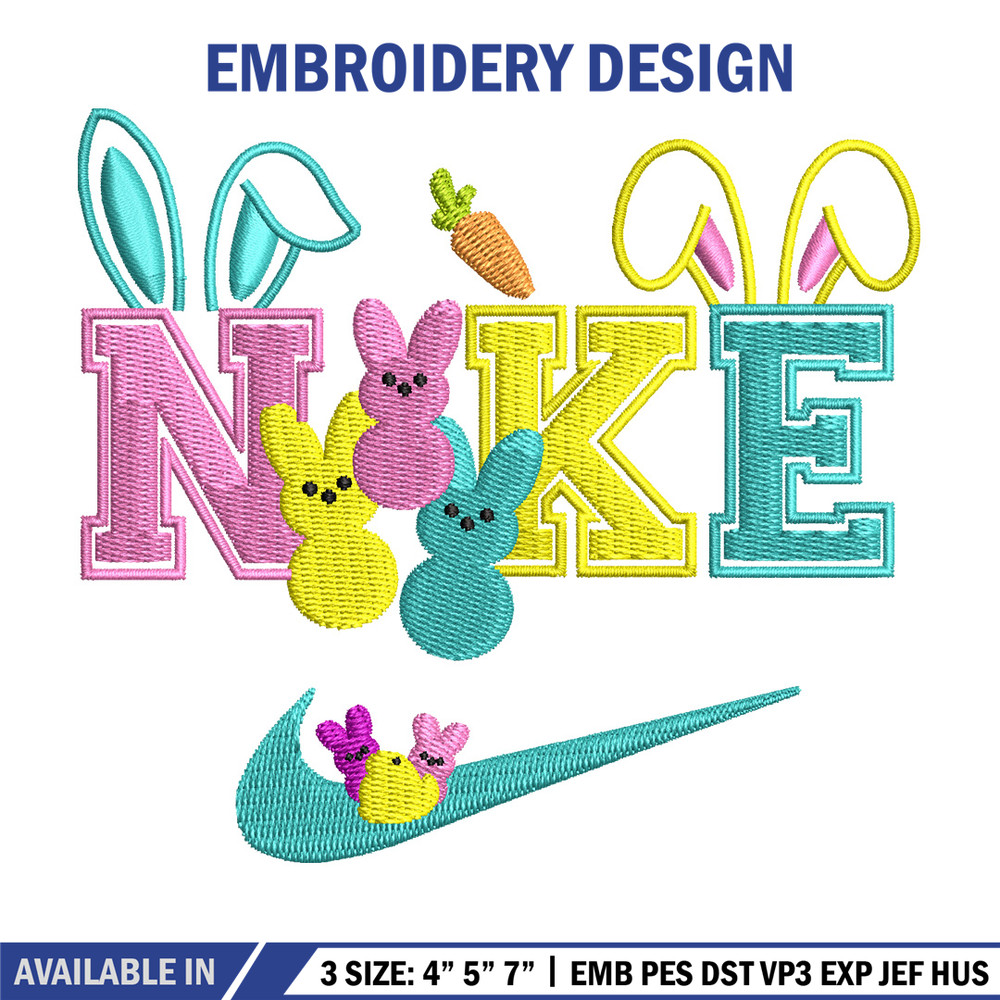 Nike x bunny cute embroidery design, Bunny embroidery, Nike design, Embroidery shirt, Embroidery file, Digital download.jpg