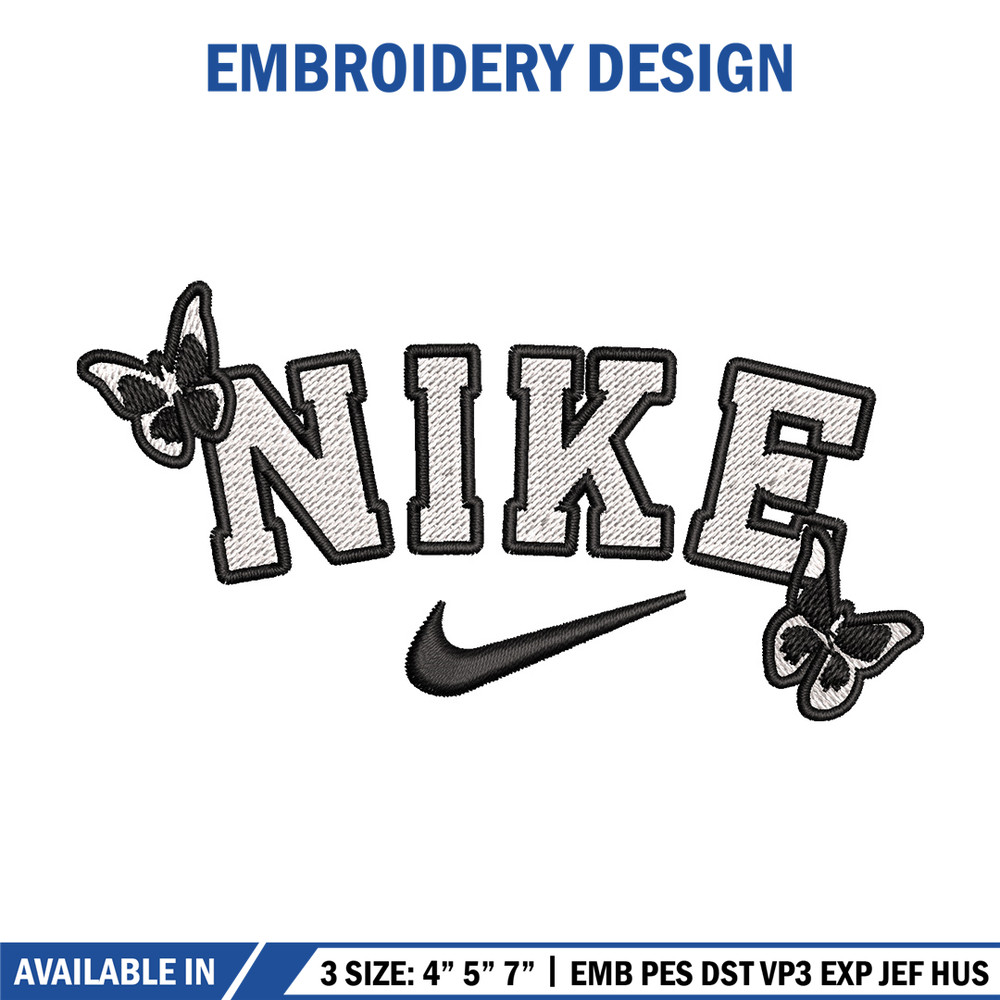 Nike x butterfly embroidery design, Nike embroidery, Nike design,Embroidery shirt, Embroidery file, Digital download 1.jpg