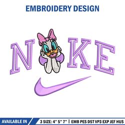 nike x daisy duck embroidery design, daisy embroidery, nike design, embroidery shirt, embroidery file, embroidery design