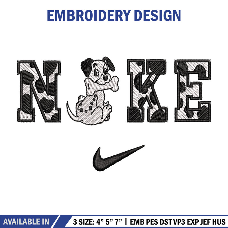 Nike x Dalmatian embroidery design, Dalmatian embroidery, Nike design,Embroidery shirt, Embroidery file,Digital download.jpg