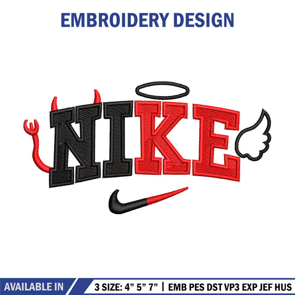 Nike x evil embroidery design, Evil embroidery, Nike design, Embroidery shirt, Embroidery file, Digital download.jpg