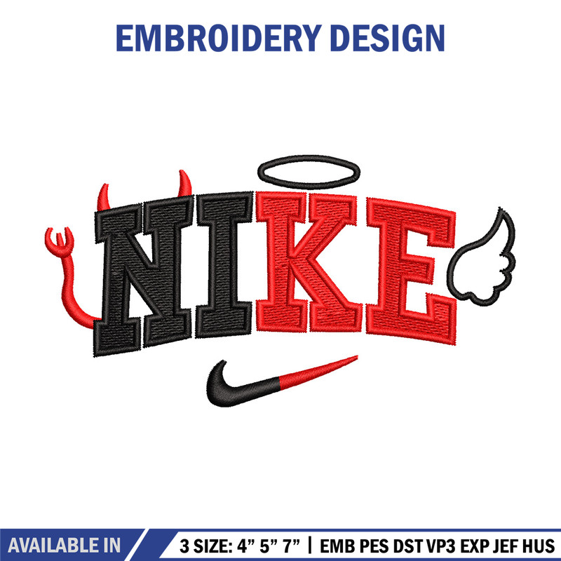 Nike x evil embroidery design, Evil embroidery, Nike design, Embroidery shirt, Embroidery file, Digital download.jpg