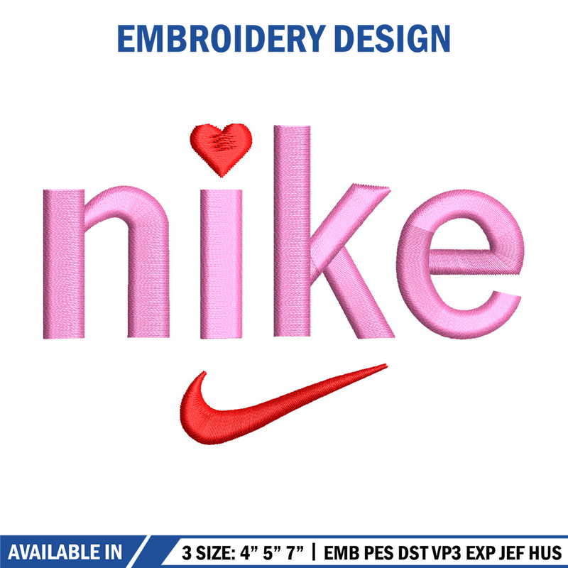 Nike x pink embroidery design, Nike embroidery, Nike design, Embroidery shirt, Embroidery file, Digital download 1.jpg