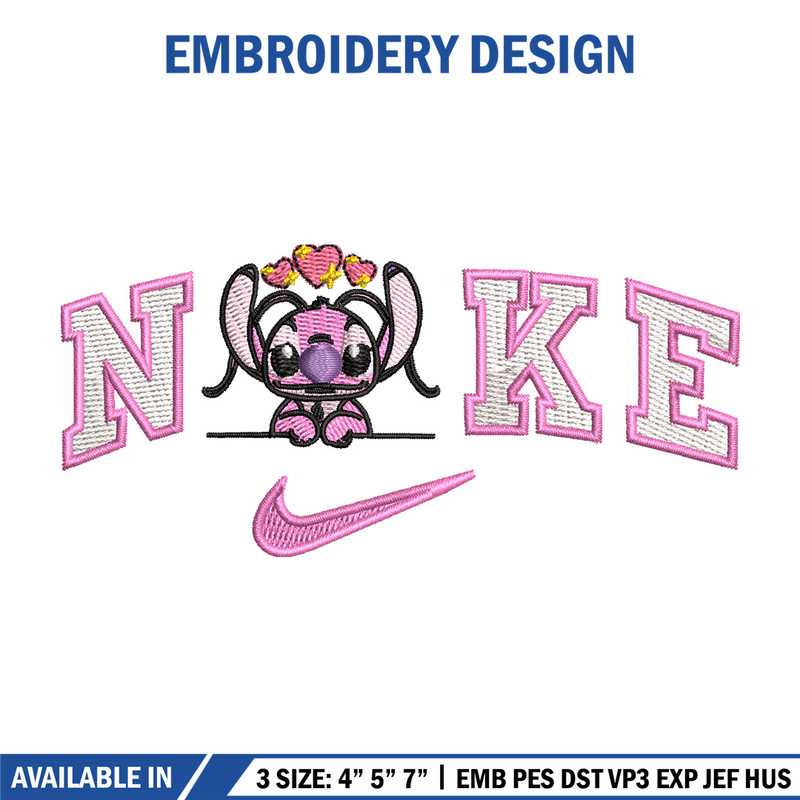 Nike x pink stitch embroidery design, Stitch embroidery, Nike design, Embroidery file,Embroidery shirt, Digital download 1.jpg