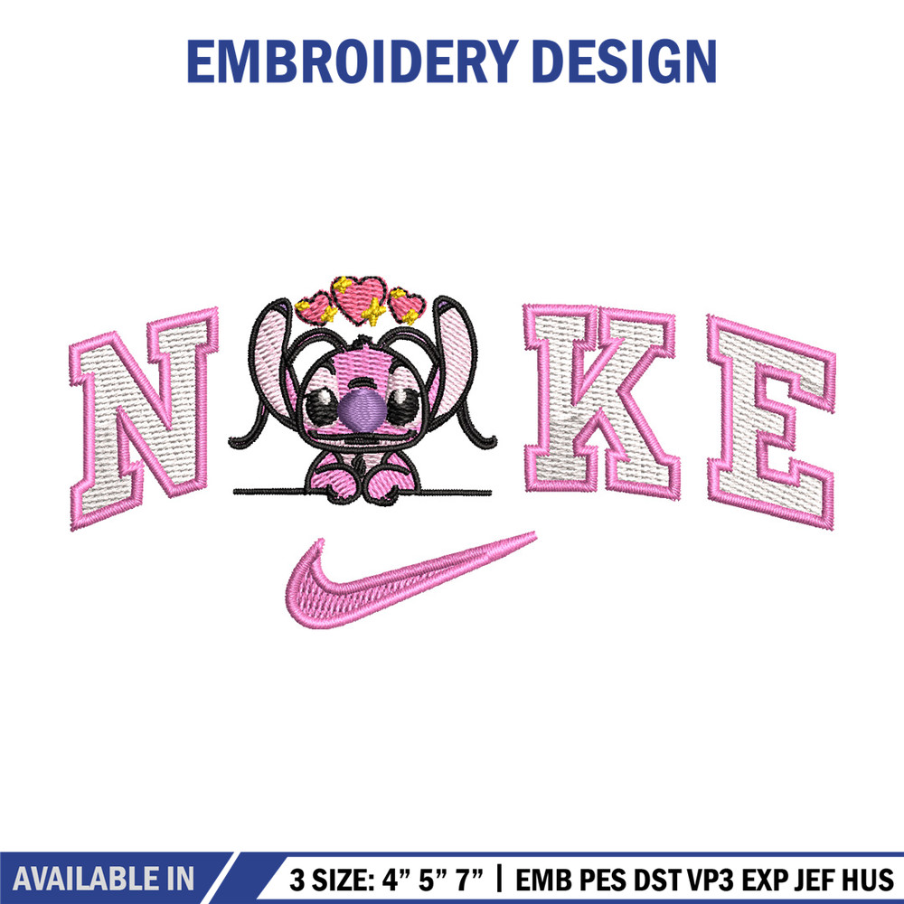 Nike x pink stitch embroidery design, Stitch embroidery, Nike design, Embroidery file,Embroidery shirt, Digital download.jpg