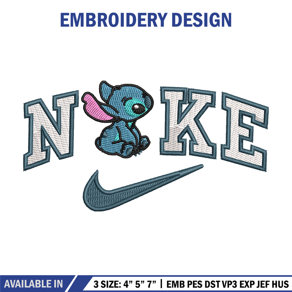 Nike x stitch cute embroidery design, Stitch embroidery,Nike design, Embroidery shirt, Embroidery file, Digital download.jpg