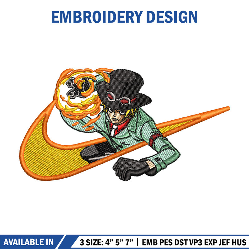 Sabo nike embroidery design, One piece embroidery, Nike design, Embroidery shirt, Embroidery file, Digital download.jpg