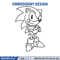Sonic black white embroidery design, Sonic embroidery, Emb design, Embroidery shirt, Embroidery file, Digital download.jpg