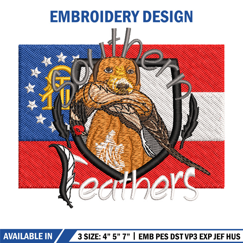 Southern Feathers logo embroidery design, logo embroidery, logo design, Embroidery shirt, logo shirt, Instant download.jpg