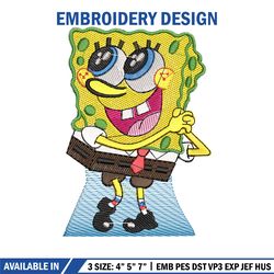 spongebob embroidery design, spongebob embroidery, anime design, embroidery shirt, embroidery file,embroidery design