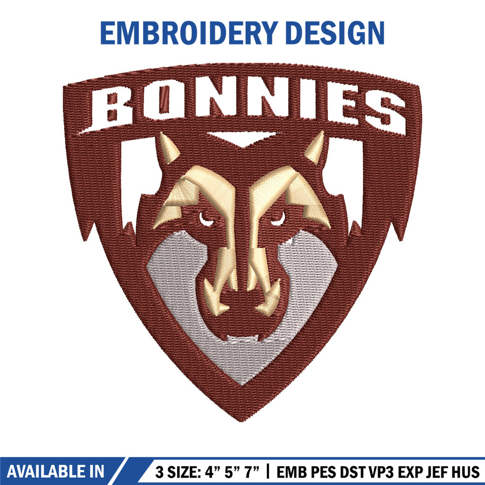 St Bonaventure Bonnies embroidery design, St Bonaventure Bonnies embroidery, Sport embroidery, NCAA embroidery..jpg