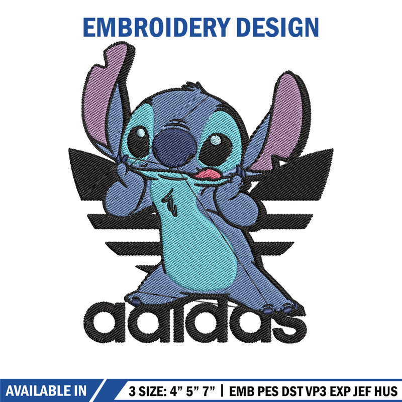 Stitch adidas Embroidery Design, Adidas Embroidery, Embroidery File, Brand Embroidery, Logo shirt, Digital download.jpg