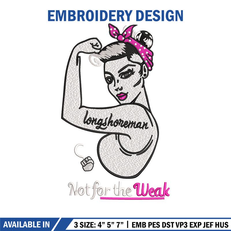 Strong lady embroidery design, Lady embroidery, Embroidery file,Embroidery shirt, Emb design, Digital download.jpg