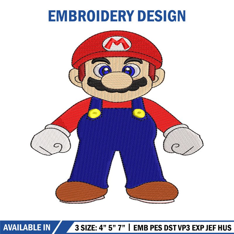 Super Mario bros embroidery design, Mario embroidery, logo design, Logo shirt, embroidery file, Digital download.jpg