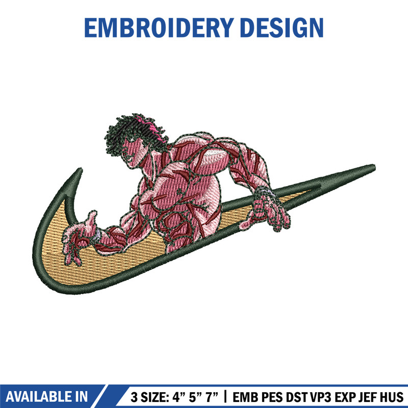 Swoosh baki embroidery design, Baki embroidery, Nike design,Embroidery file, Embroidery shirt, Digital download.jpg