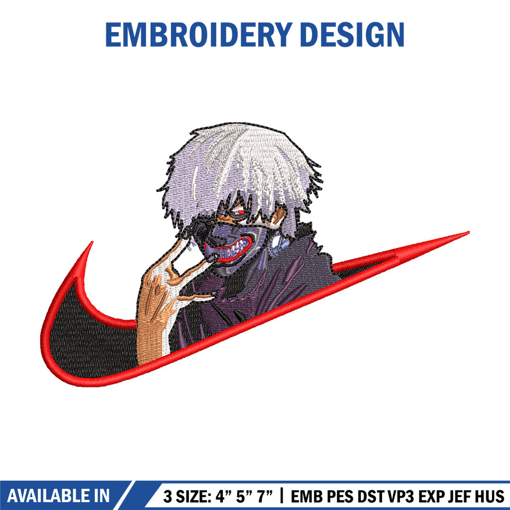 Swoosh kaneki embroidery design, Kaneki embroidery,Anime design, Embroidery file, Embroidery shirt, Digital download.jpg