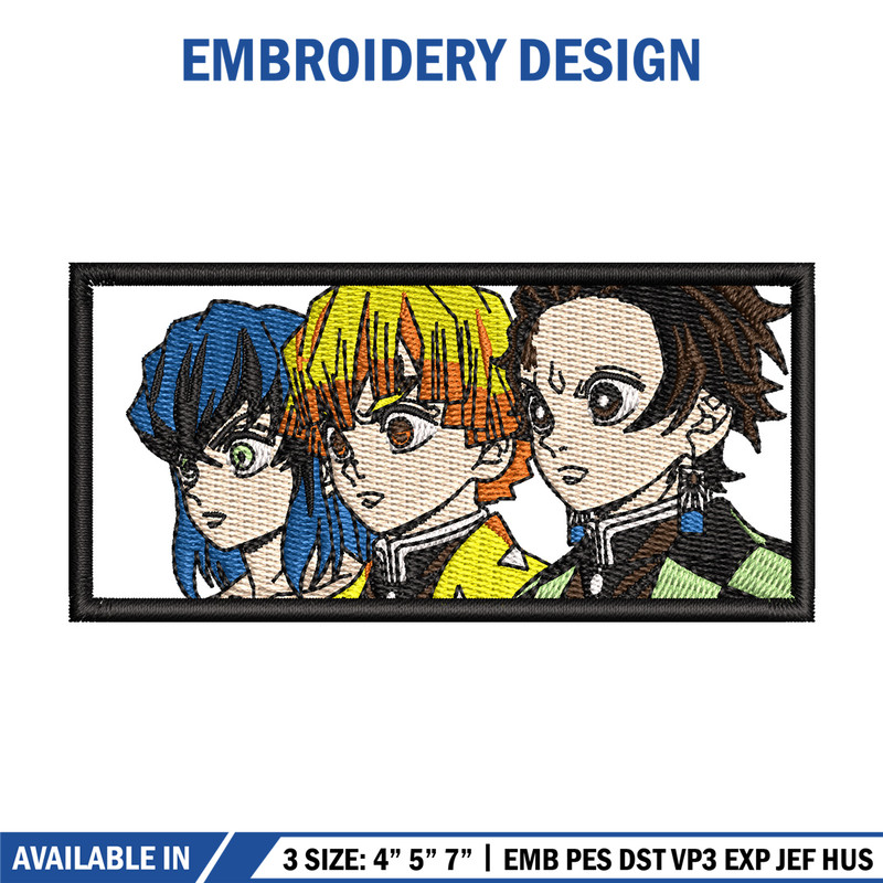 Tanjiro friends embroidery design, Tanjiro embroidery, Anime design, Embroidery shirt, Embroidery file, Digital download.jpg