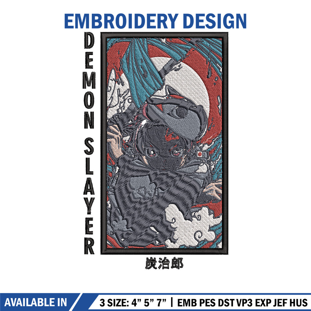 Tanjiro poster embroidery design, Tanjiro embroidery, Embroidery shirt, Embroidery file, Anime design, Digital download.jpg