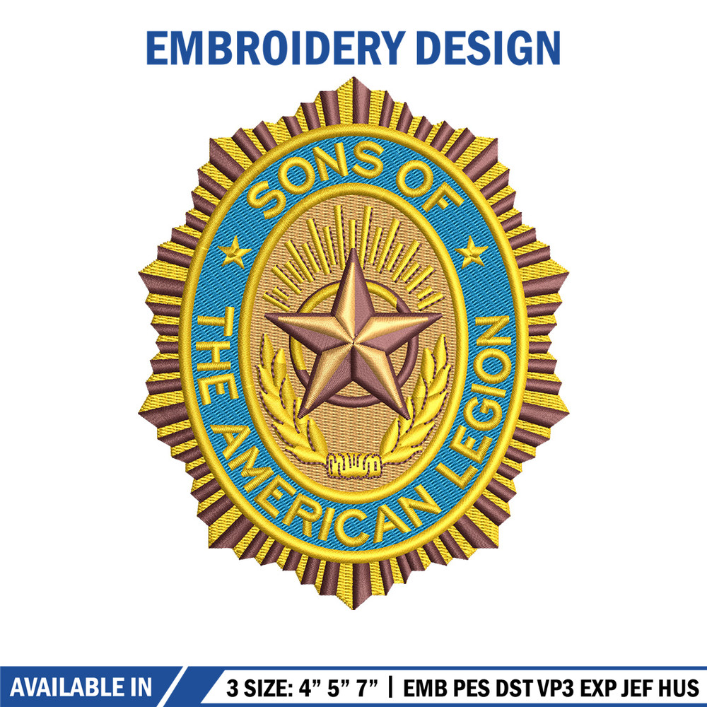 The american legion embroidery design, Logo embroidery, Emb design, Embroidery shirt, Embroidery file, Digital download.jpg