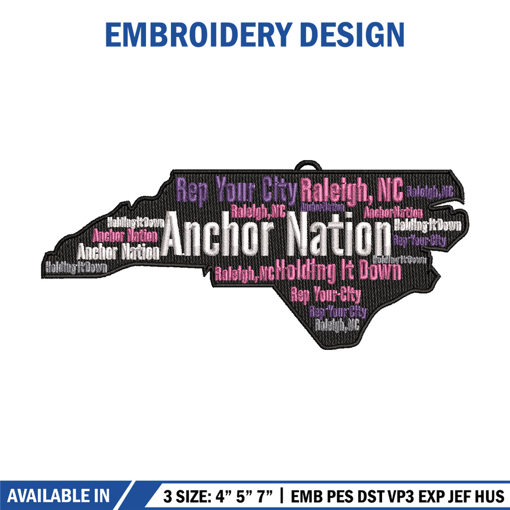 The Anchor Nation Logo embroidery design, logo embroidery, logo design, Embroidery file, logo shirt, Instant download..jpg