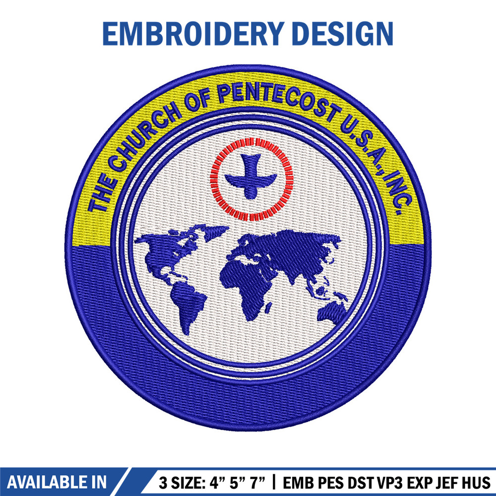 The Church of Pentecost embroidery design, logo embroidery, logo design, embroidery file, logo shirt, Digital download..jpg