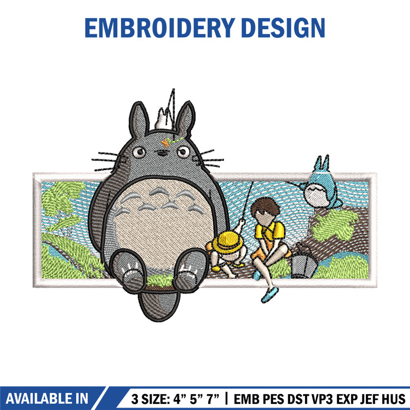 Totoro embroidery design, Studio Ghibli embroidery, Nike design, Embroidery shirt, Embroidery file, Digital download.jpg