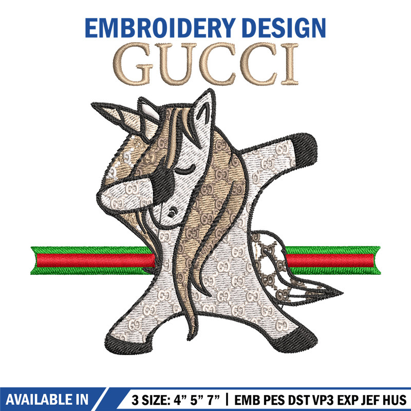 Unicorn gucci Embroidery Design, Gucci Embroidery, Embroidery File, Logo shirt, Sport Embroidery, Digital download..jpg