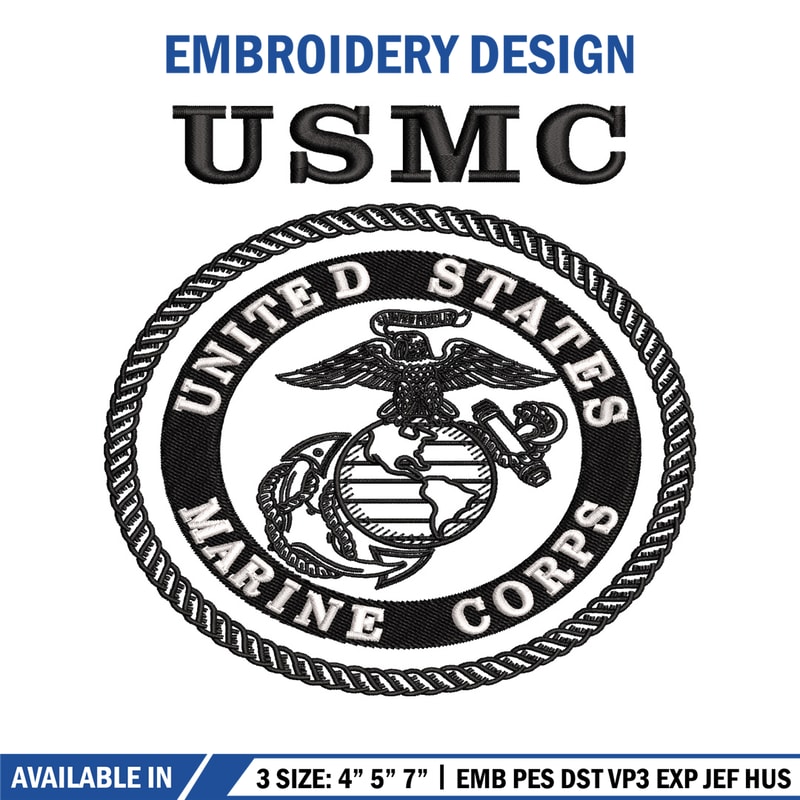 United States Marine Corps embroidery design, logo embroidery, logo design, embroidery file, Digital download..jpg