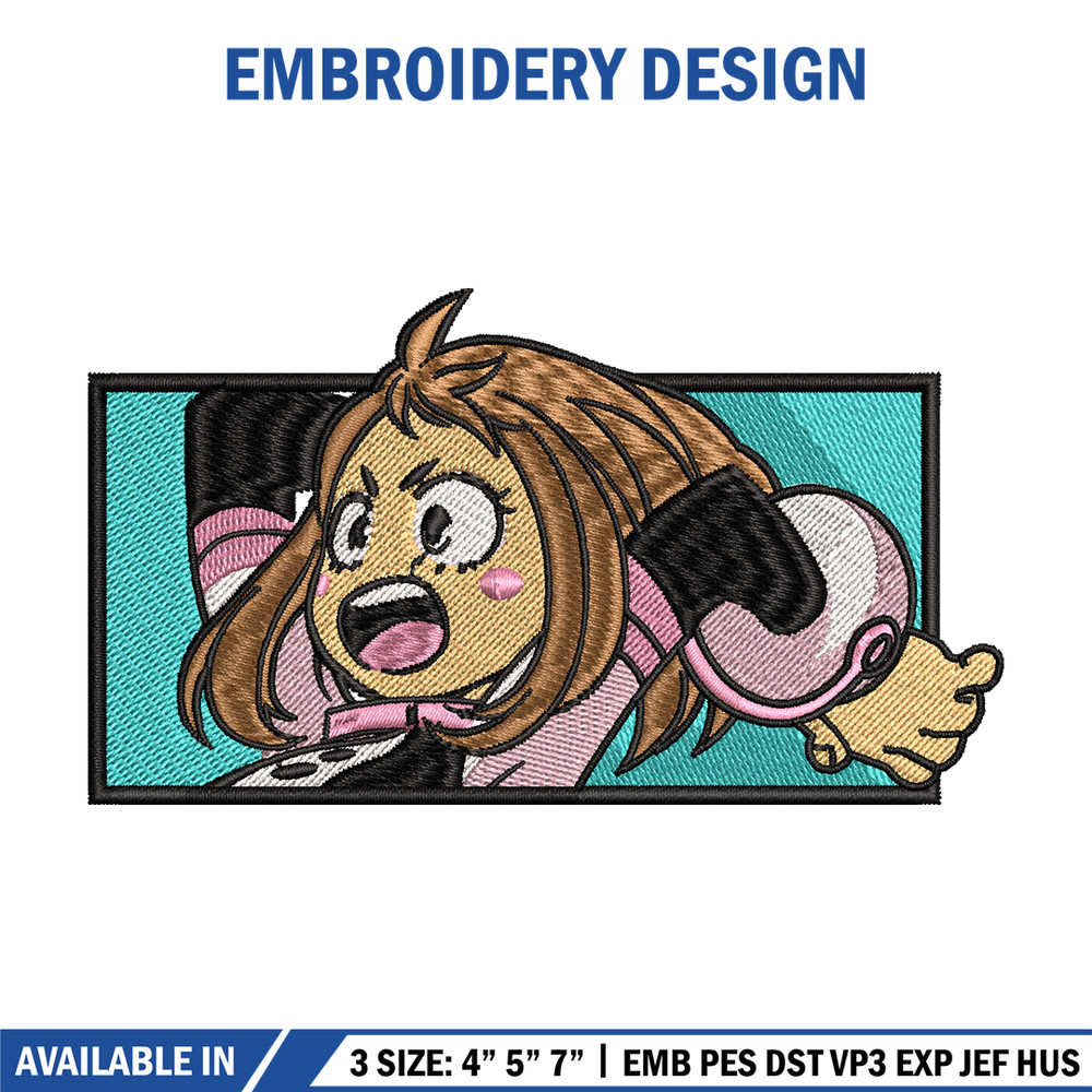 Uraraka Ochako embroidery design, My hero academia embroidery, Logo design, anime design, anime shirt, Digital download.jpg