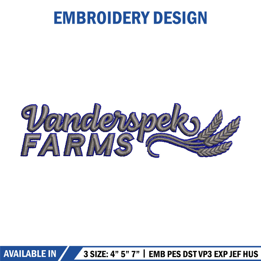 Vanderspek farms logo embroidery design, logo embroidery, logo design, Embroidery shirt, logo shirt, Instant download.jpg