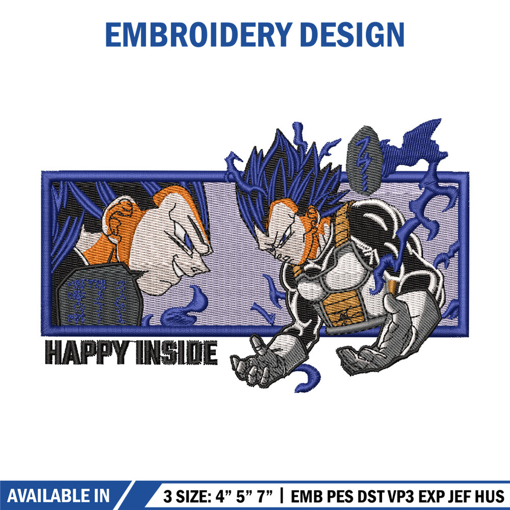 Vegeta ego embroidery design, Dragonball embroidery, Anime design, Embroidery shirt, Embroidery file, Digital download.jpg
