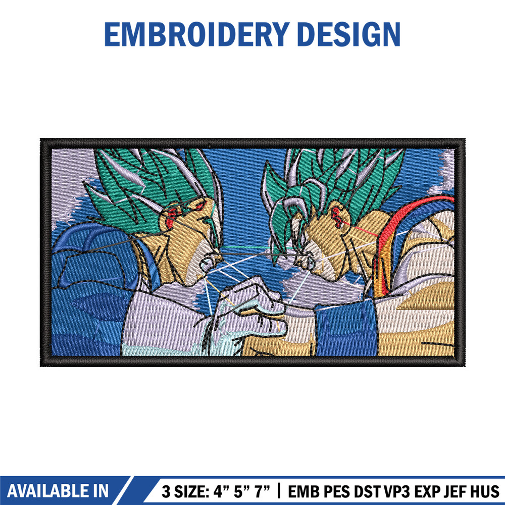 Vegeta goku embroidery design, Dragonball embroidery, Anime design, Embroidery shirt, Embroidery file, Digital download.jpg