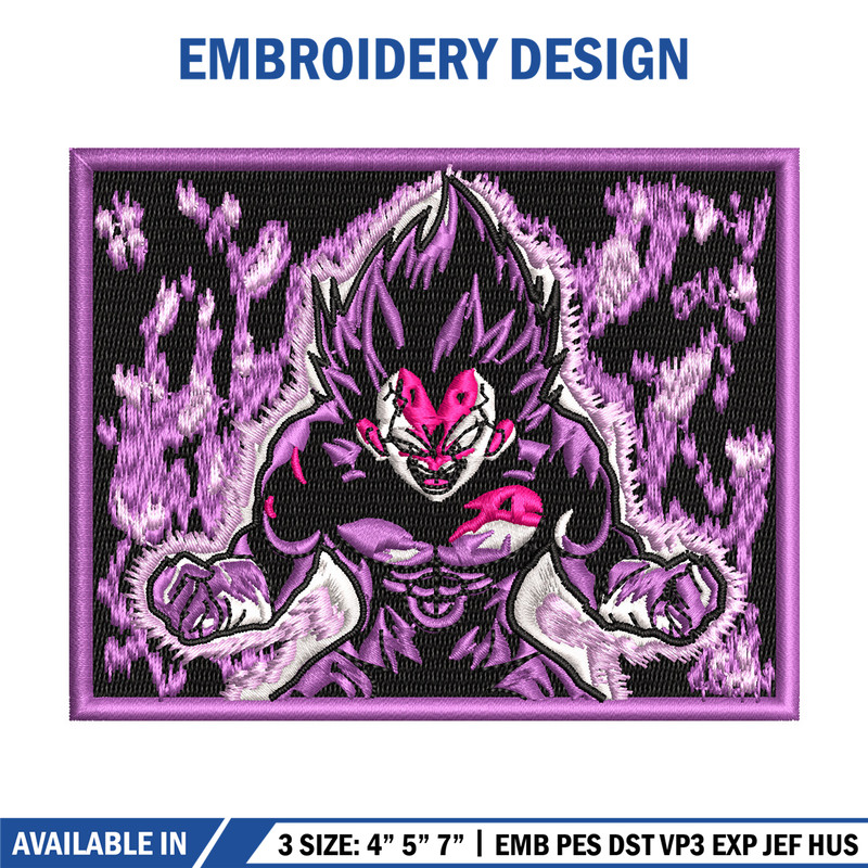 Vegeta ultra embroidery design, Dragonball embroidery, Nike design, Embroidery shirt, Embroidery file, Digital download.jpg