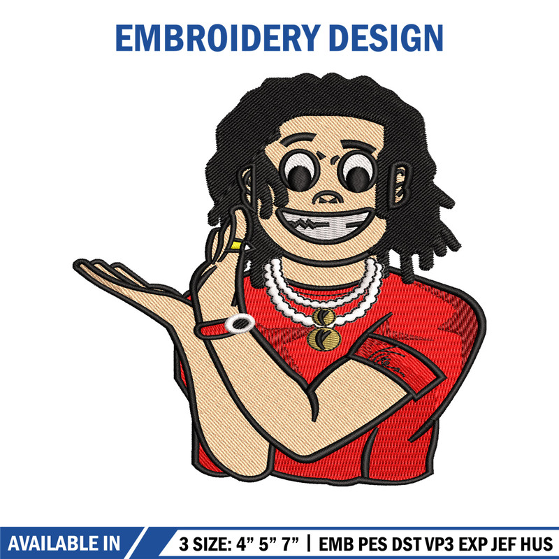 Yike man embroidery design, Yike man embroidery, logo design, Logo shirt, embroidery file, Digital download.jpg