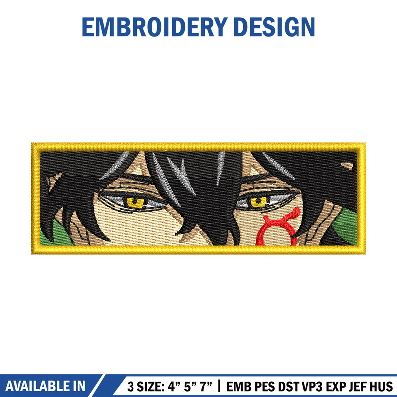 Yuno eyes embroidery design, Black clover embroidery, Anime design, Embroidery shirt, Embroidery file, Digital download.jpg