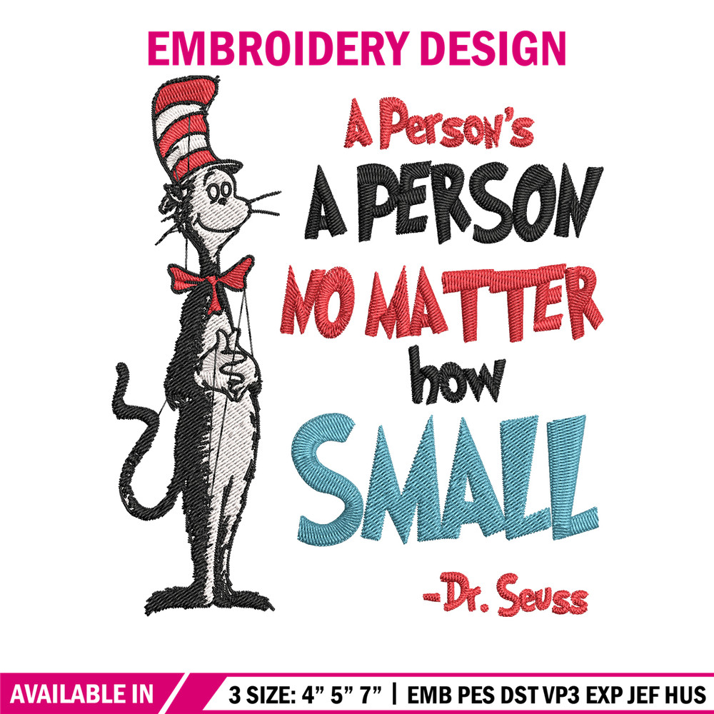 A person's no matter how small Dr Seuss Embroidery Design, Dr Seuss Embroidery, Embroidery File, Digital download..jpg