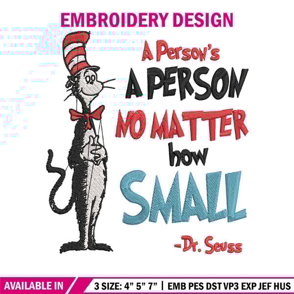 A person's no matter how small Dr Seuss Embroidery Design, Dr Seuss Embroidery, Embroidery File, Digital download..jpg