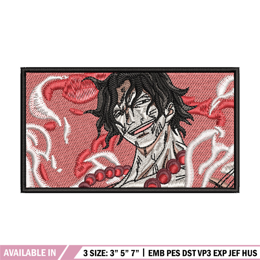 Ace flame rectangle embroidery design, Ace embroidery,Anime design, Embroidery shirt, Embroidery file, Digital download.jpg