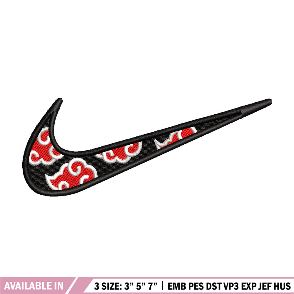 Akatsuki Nike embroidery design, Naruto embroidery, Nike design, anime design, anime shirt, Digital download 1.jpg