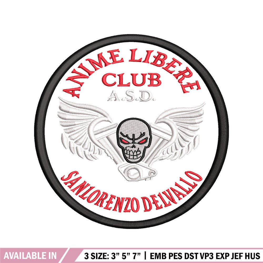 Anime libera club embroidery design, anime embroidery, embroidery file, logo design, logo shirt, Digital download.jpg