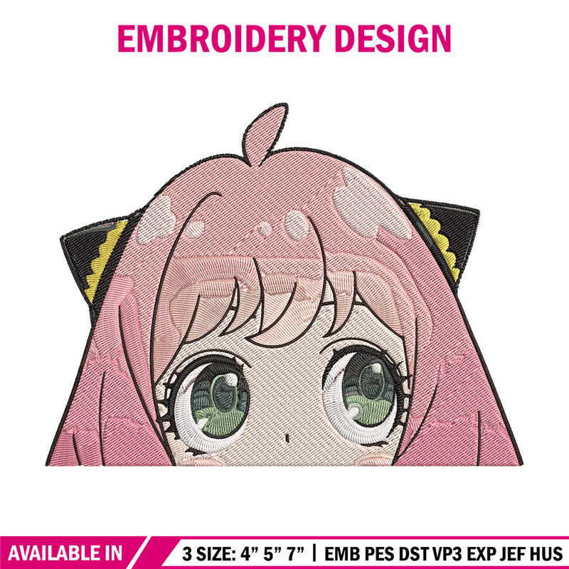 Anya Peek Embroidery Design, Spy x family Embroidery, Embroidery File, Anime Embroidery, Anime shirt, Digital download..jpg