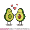 Avocado Love embroidery design, Avocado Love embroidery, logo design, embroidery file, logo shirt, Digital download..jpg