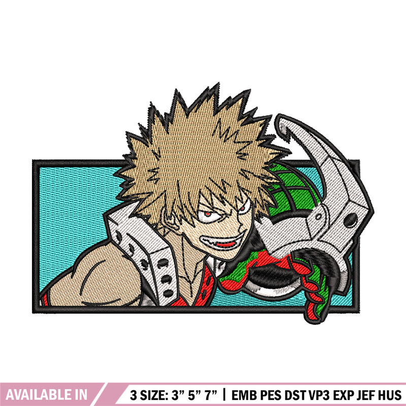 Bakugou embroidery design, My Hero Academia embroidery, Logo design, anime design, anime shirt, Digital download 1.jpg