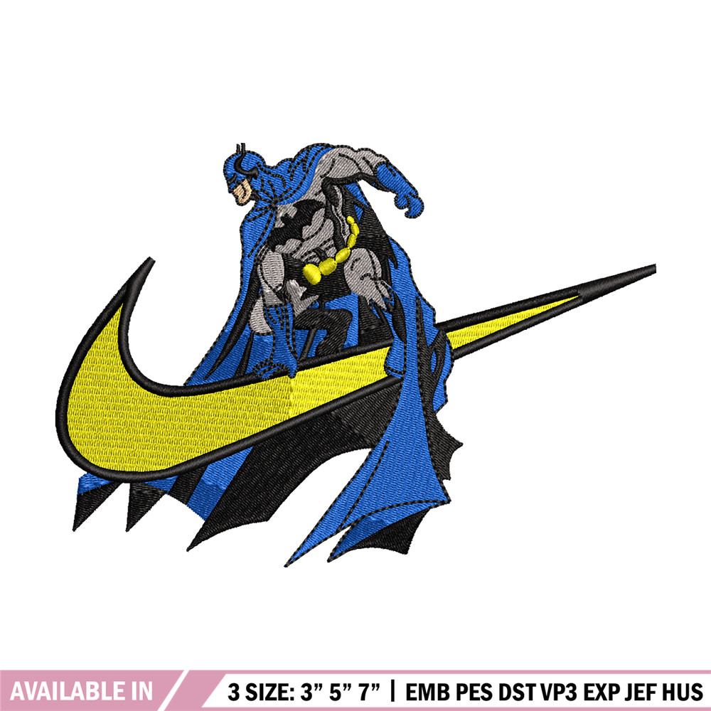 Batman Nike Logo embroidery design, Batman embroidery, Nike design, Logo shirt, movie shirt, digital download.jpg